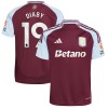 Original Fußballtrikot Aston Villa Diaby 19 Heimtrikot 2024-25 Für Herren